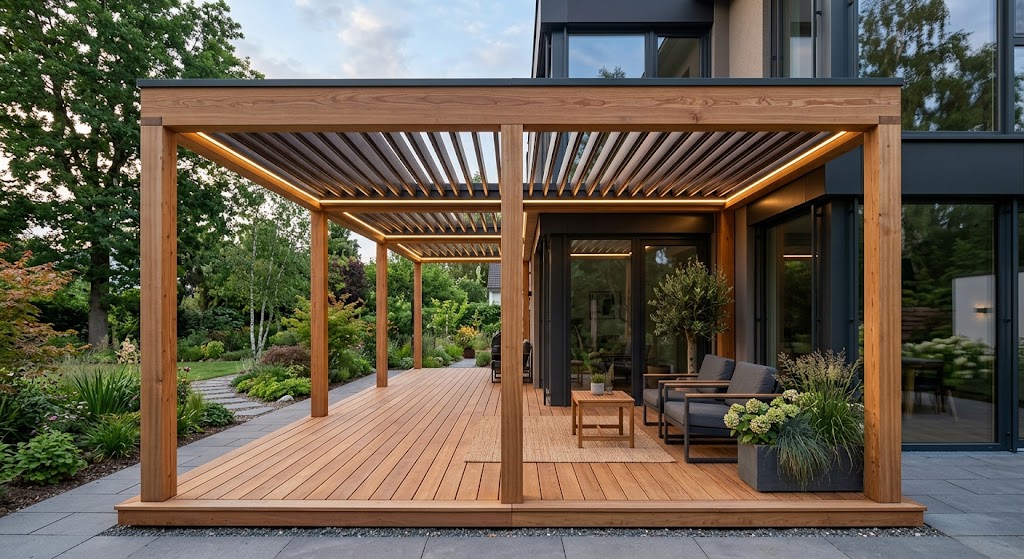 Moderne Holz-Veranda